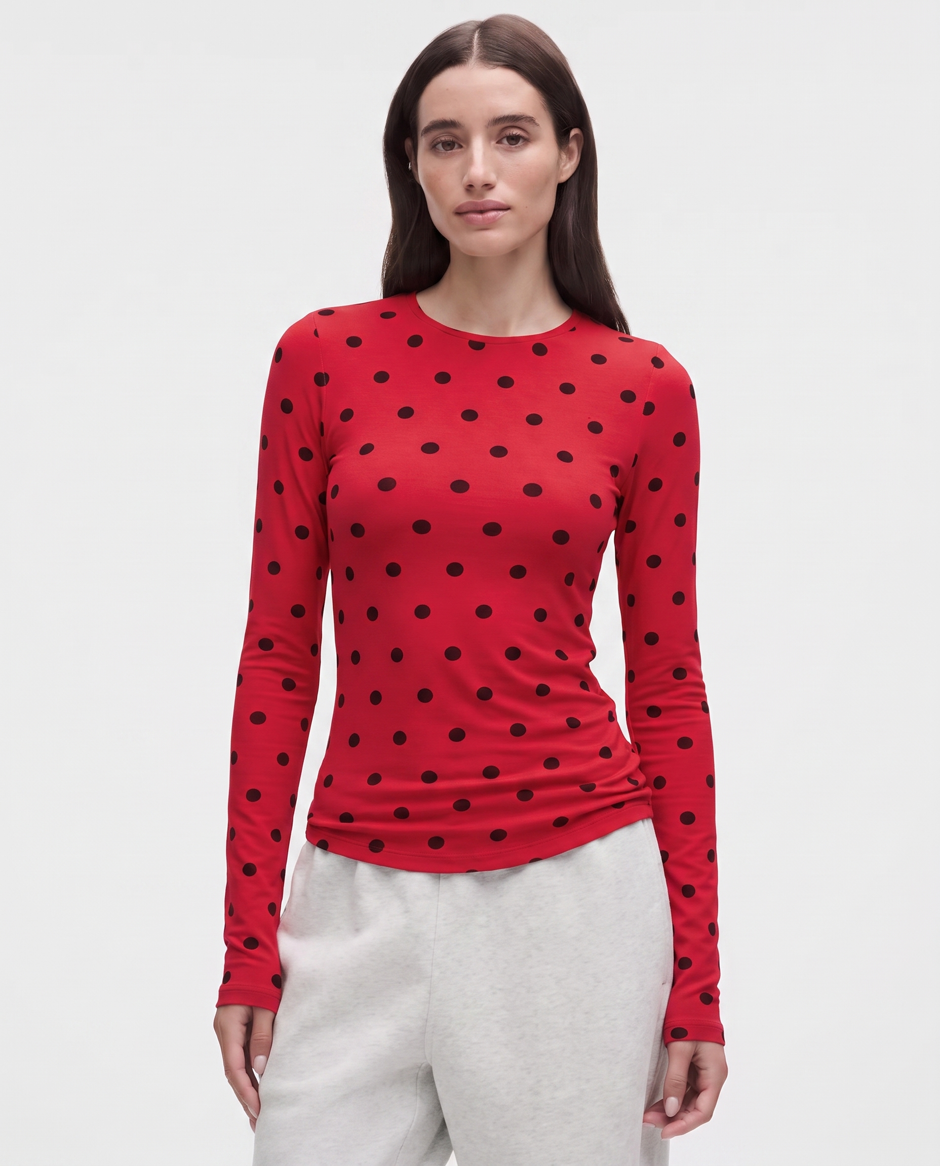 Red Polkadot Full-Sleeve Supersoft Underscrub