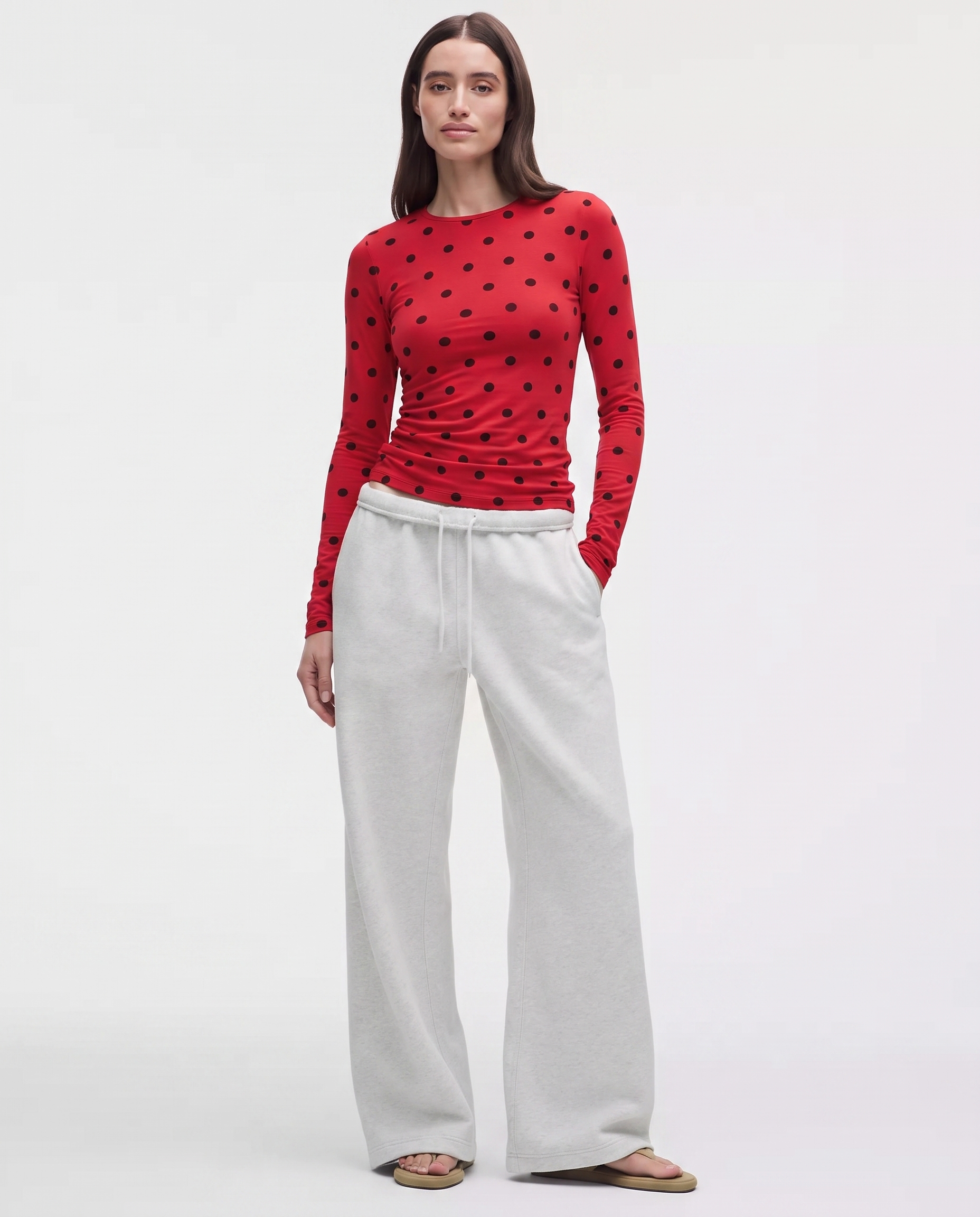 Red Polkadot Full-Sleeve Supersoft Underscrub