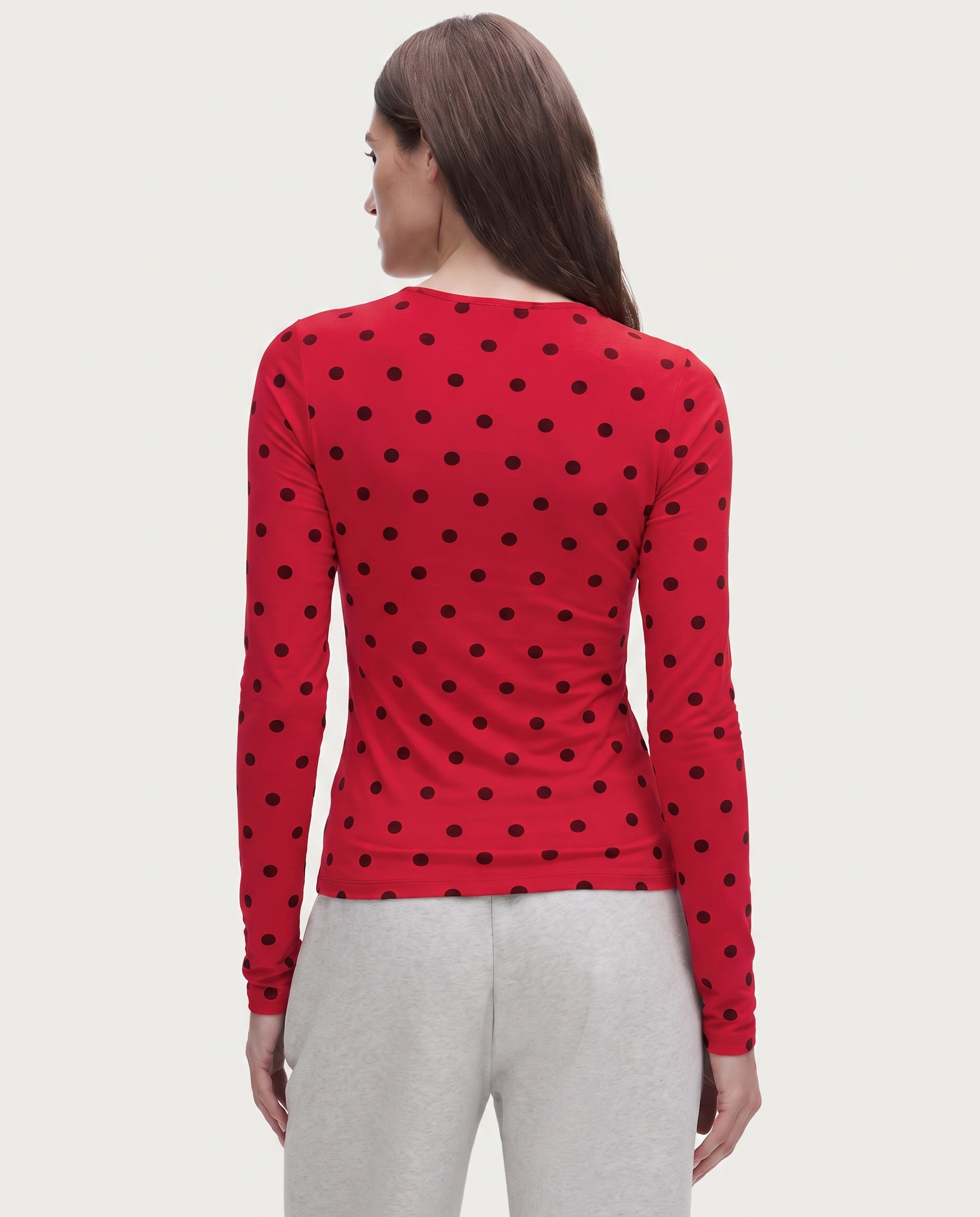 Red Polkadot Full-Sleeve Supersoft Underscrub