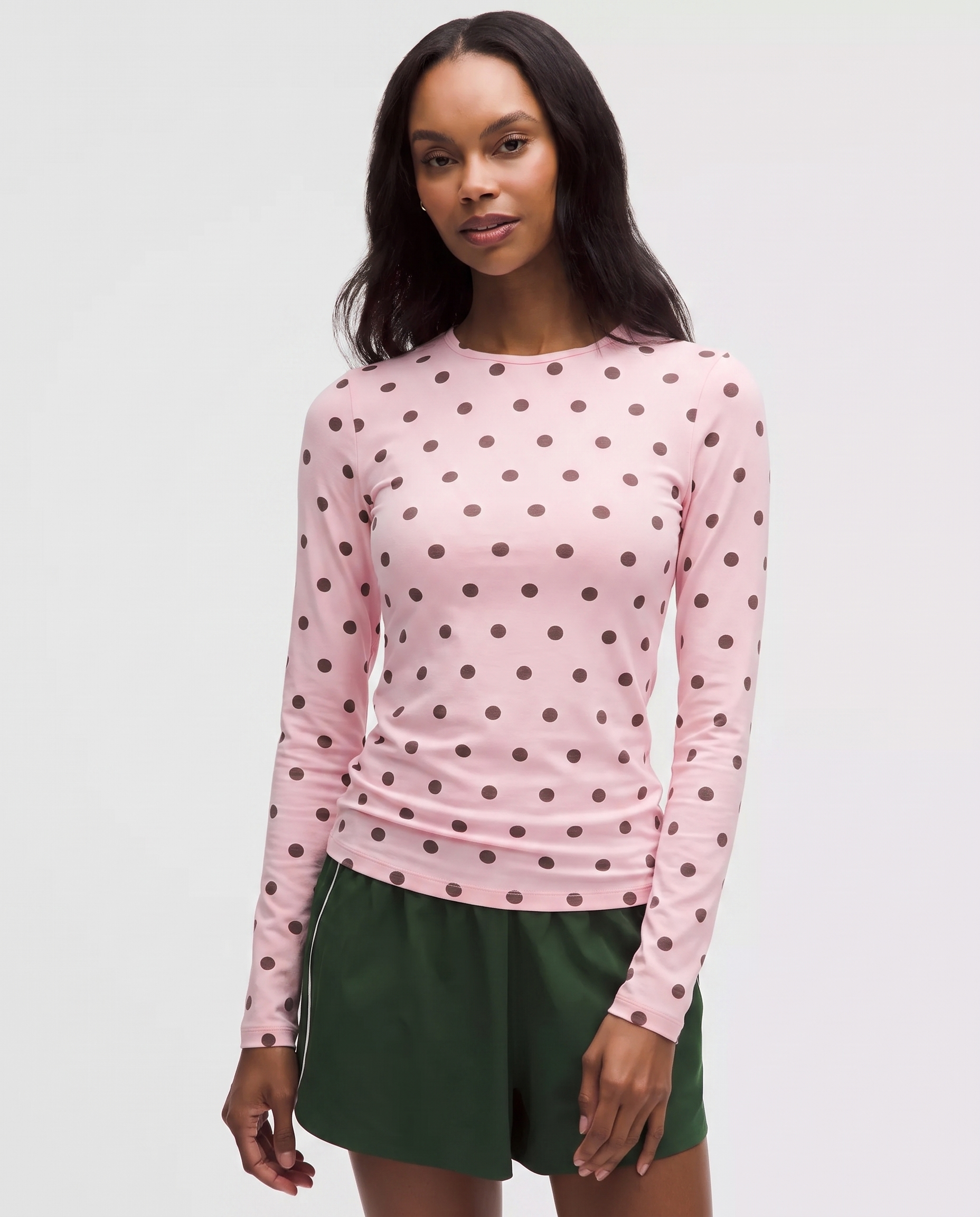 Baby Pink Polkadot Full-Sleeve Supersoft Underscrub