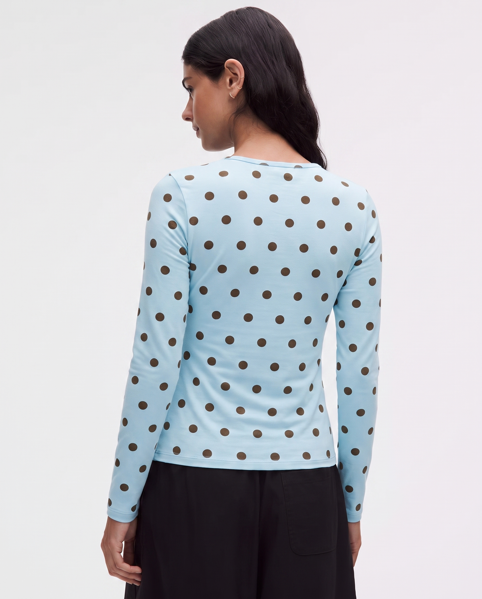 Baby Blue Polkadot Full-Sleeve Supersoft Underscrub