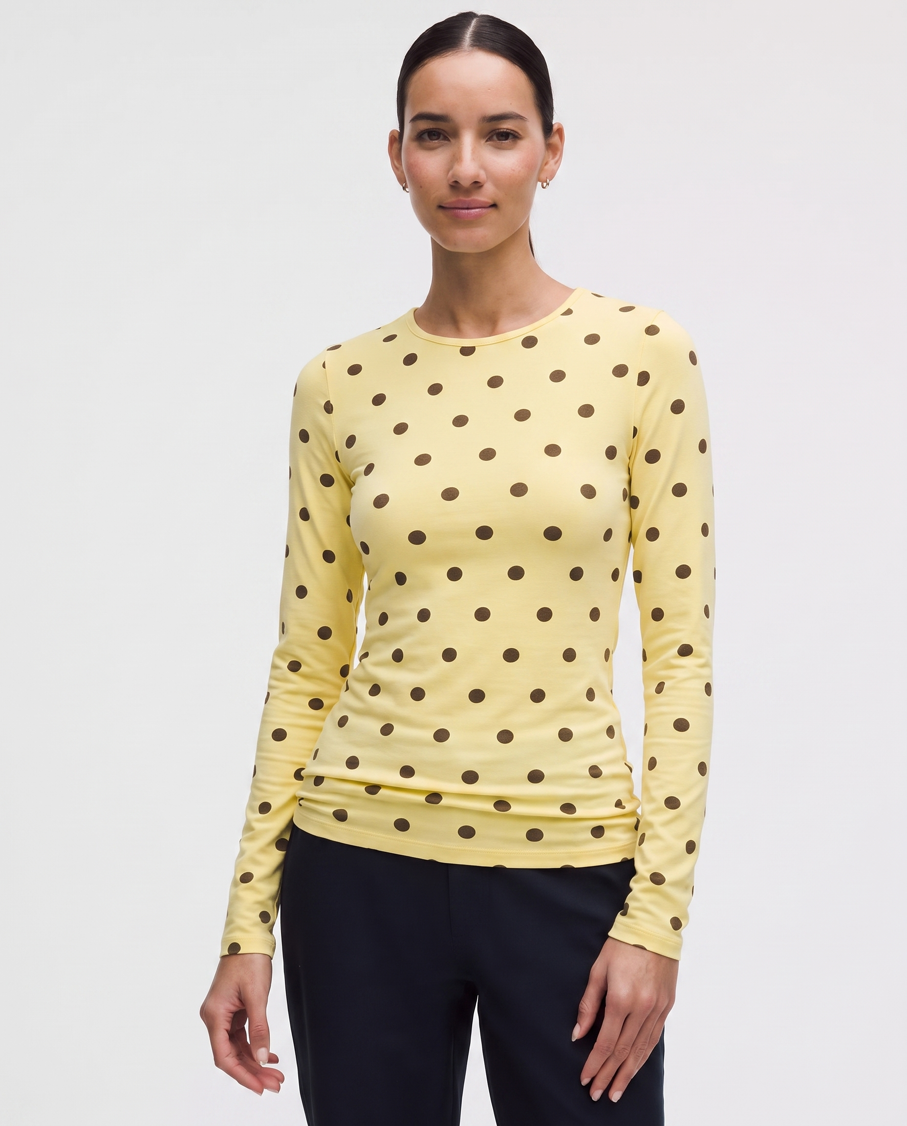 Yellow Polkadot Full-Sleeve Supersoft Underscrub