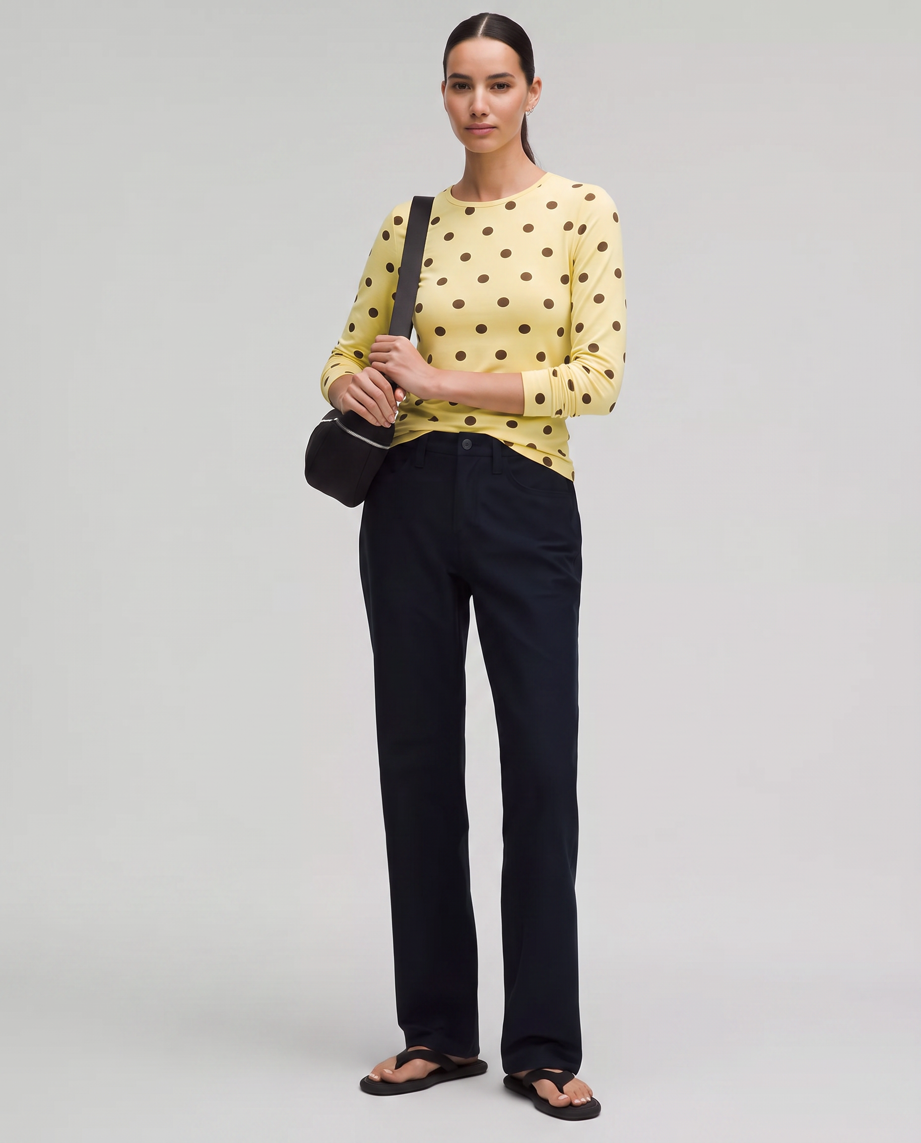 Yellow Polkadot Full-Sleeve Supersoft Underscrub