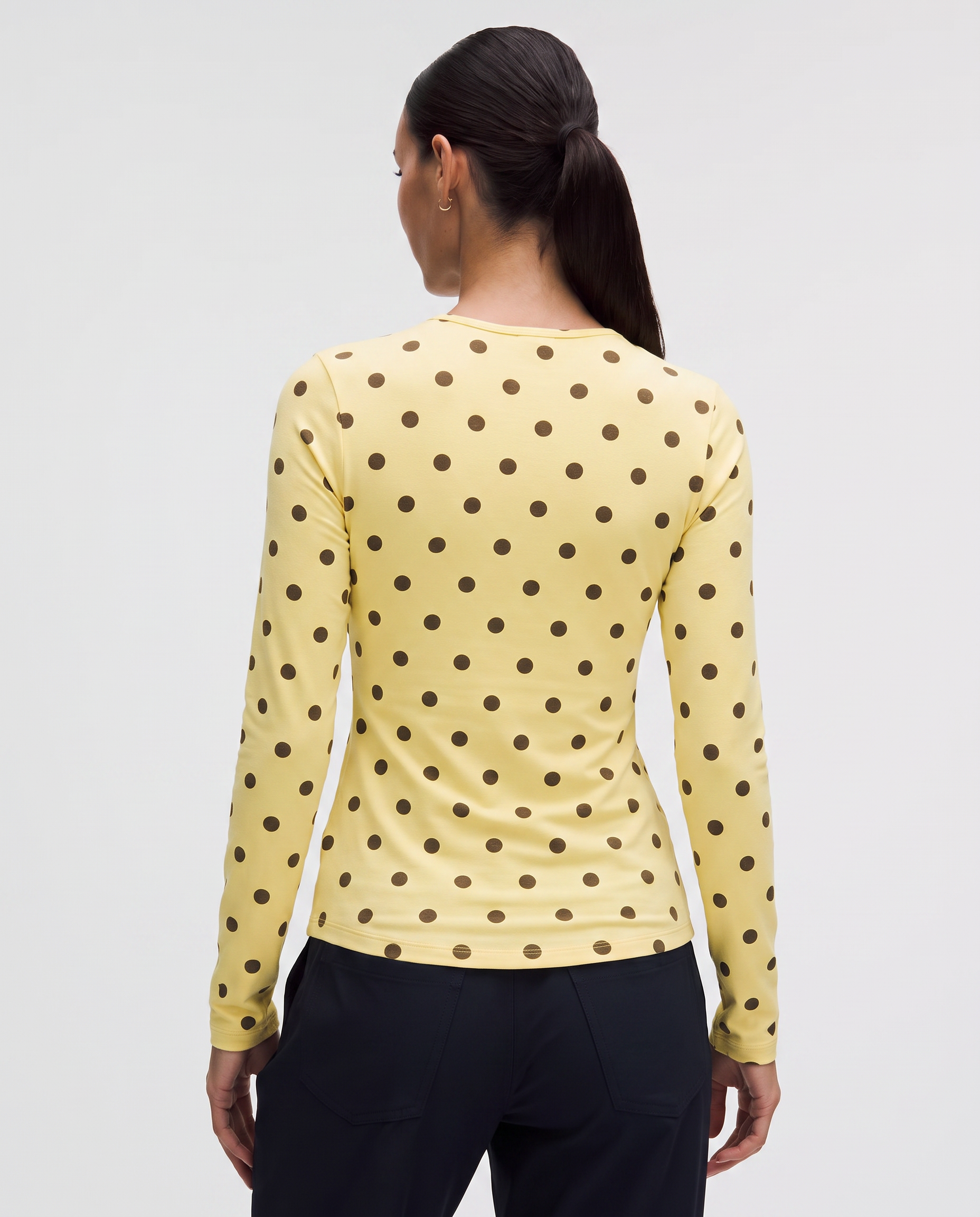 Yellow Polkadot Full-Sleeve Supersoft Underscrub